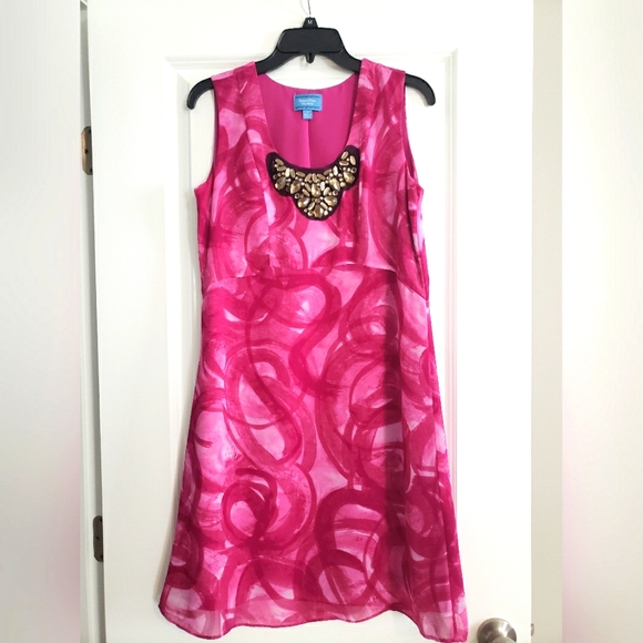 Vera Wang Pink Chiffon Dress - Picture 1 of 3